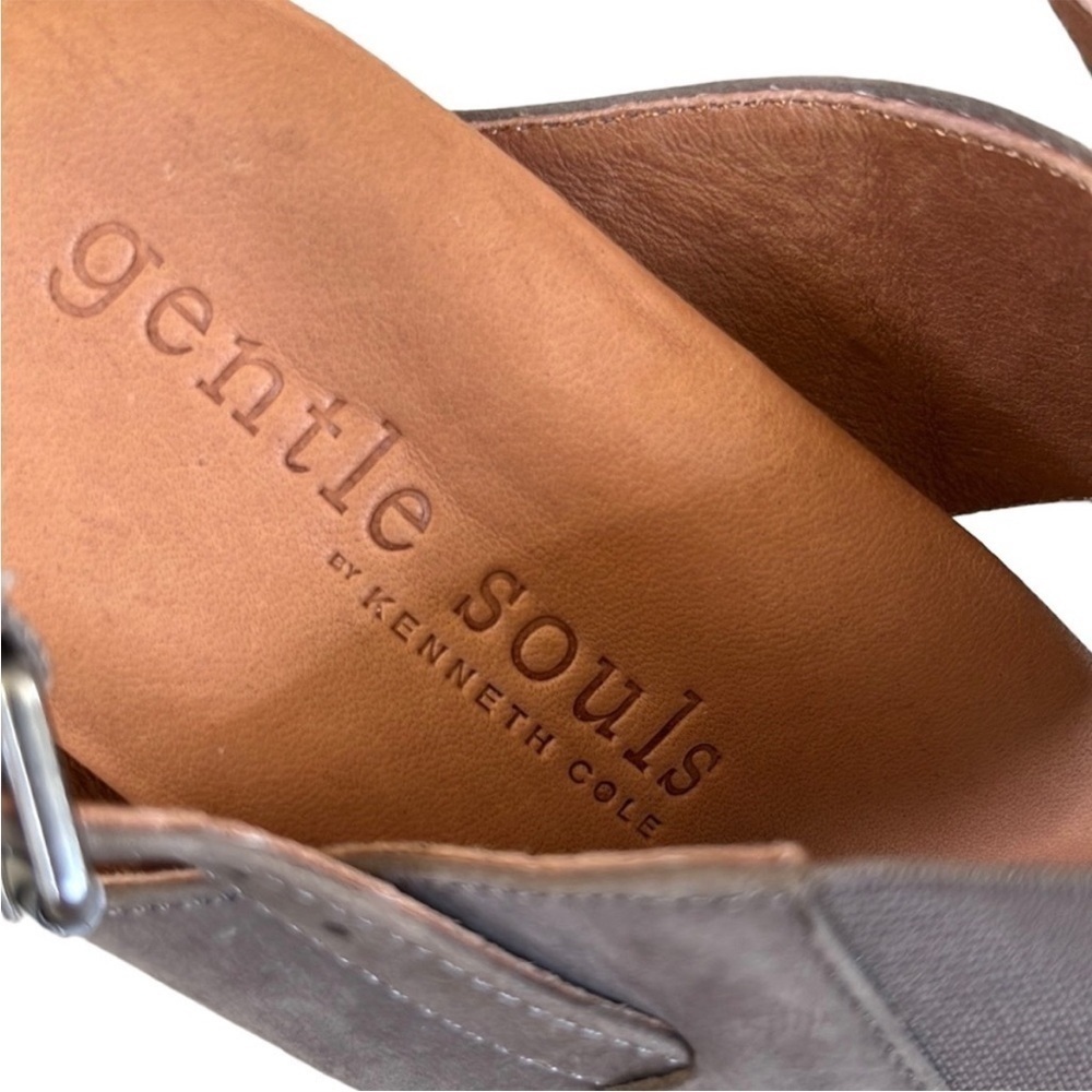 Like New Gentle Souls Leather Irwin Wedge Sandals Size 8 - Picture 6 of 8